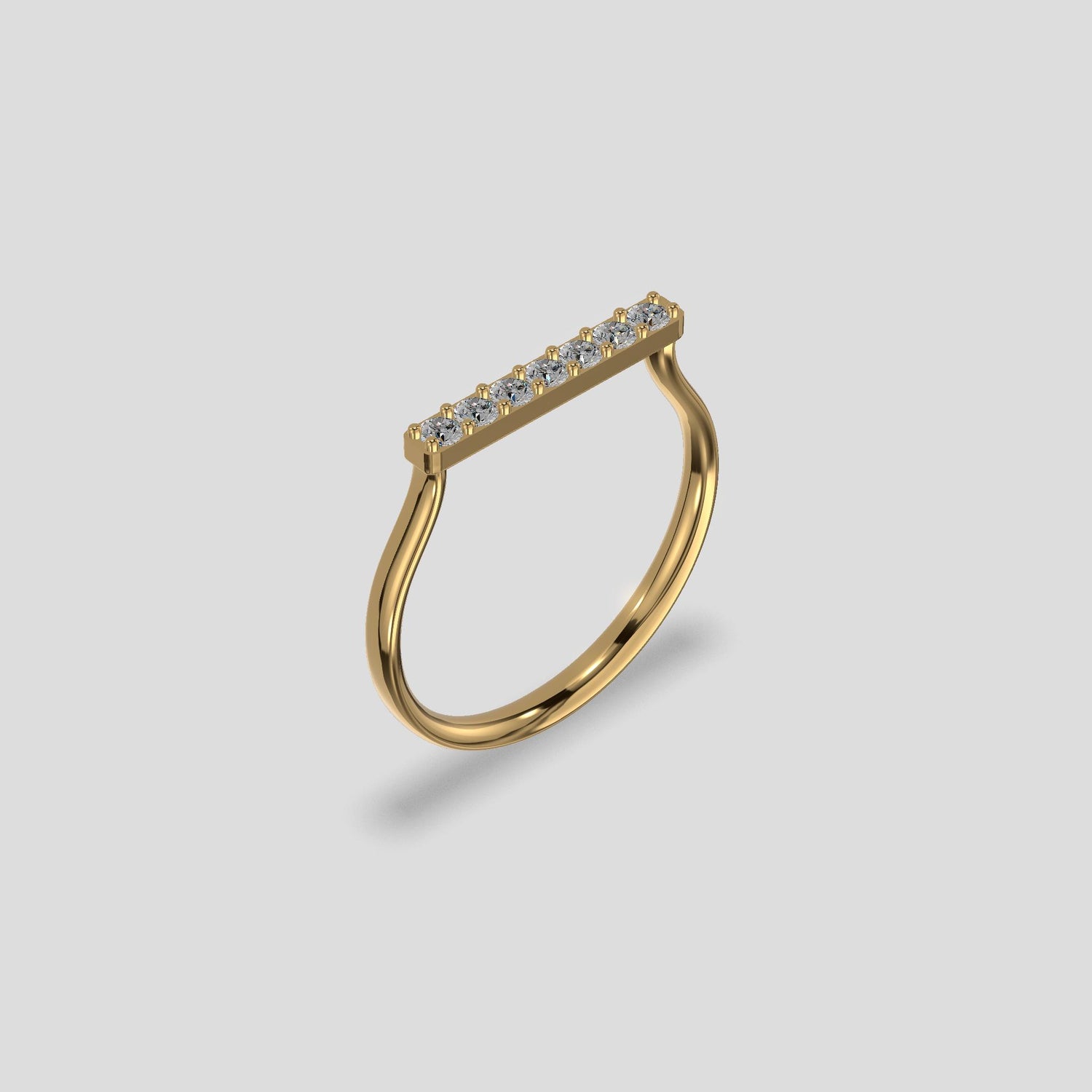 Celestia Seven Diamond Band Gold