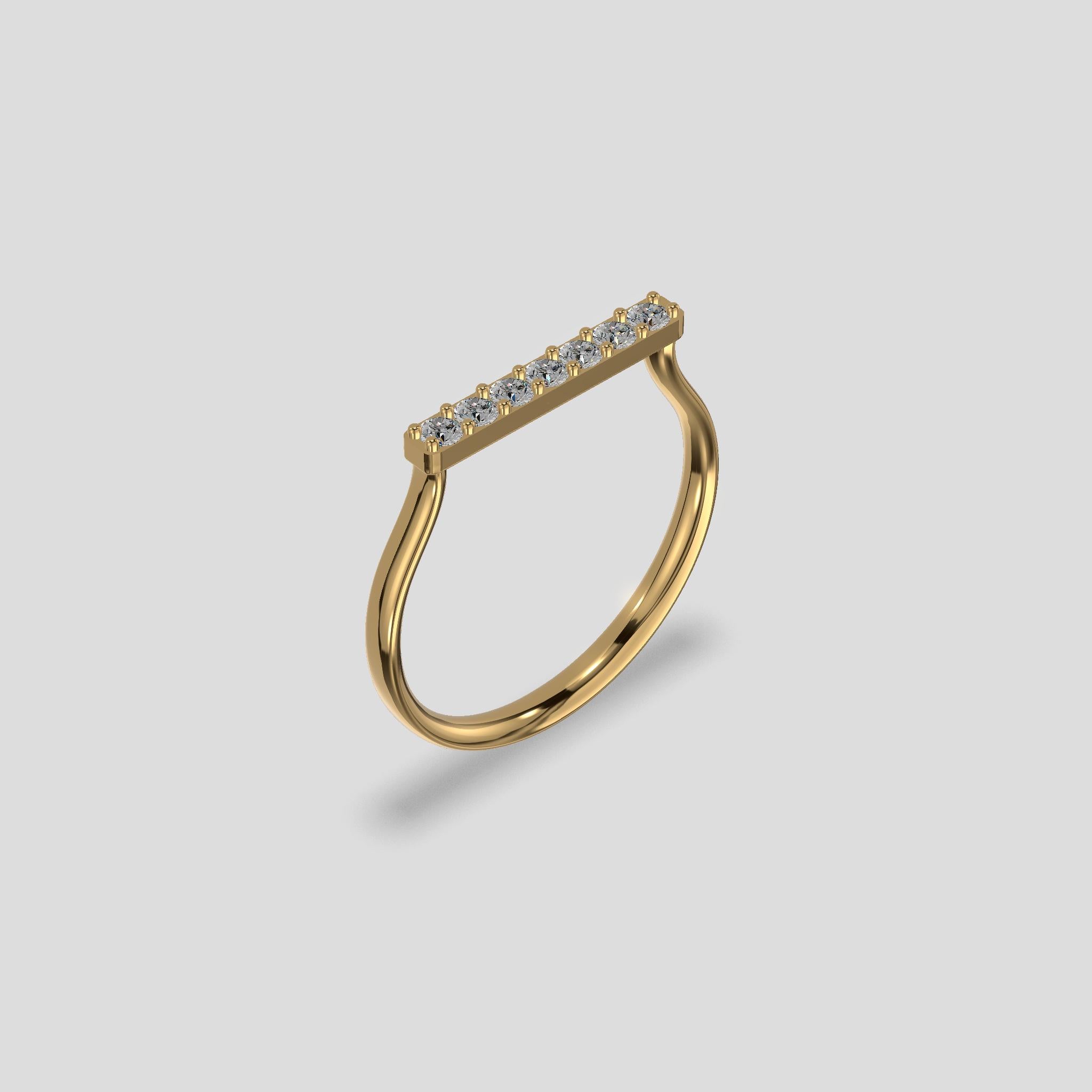Celestia Seven Diamond Band Gold