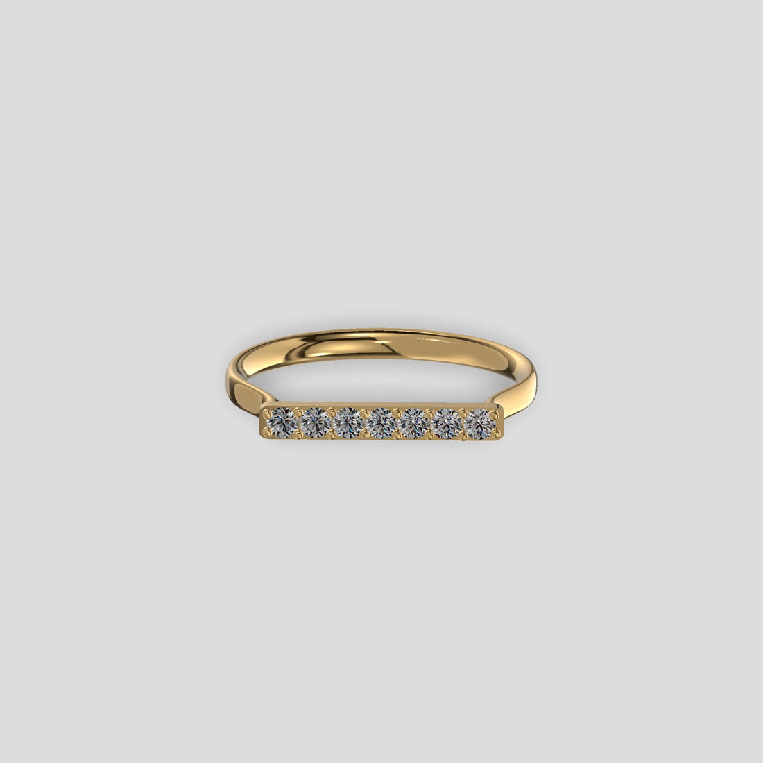 Celestia Seven Diamond Band Gold