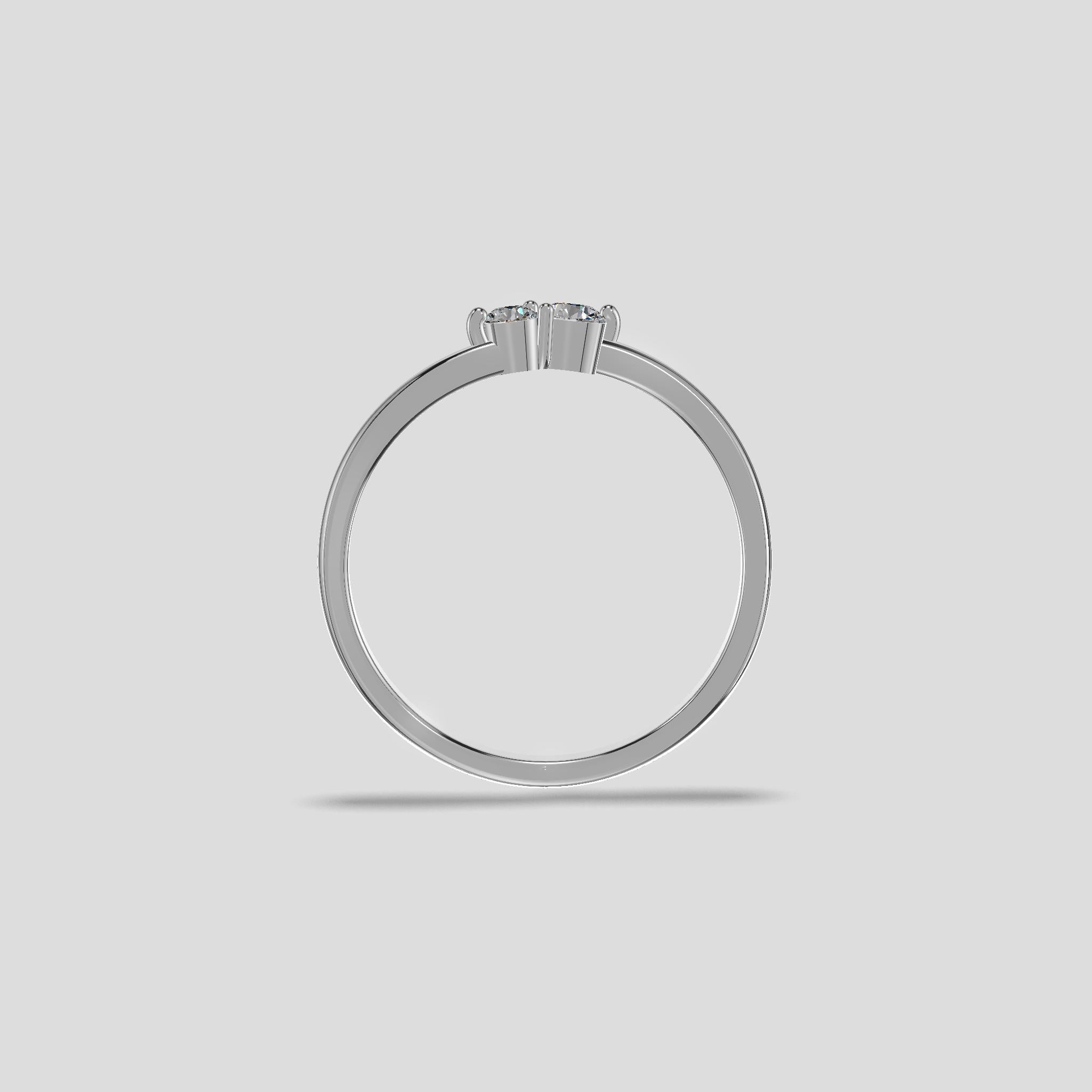 Eterna Duo Diamond Ring Platinum