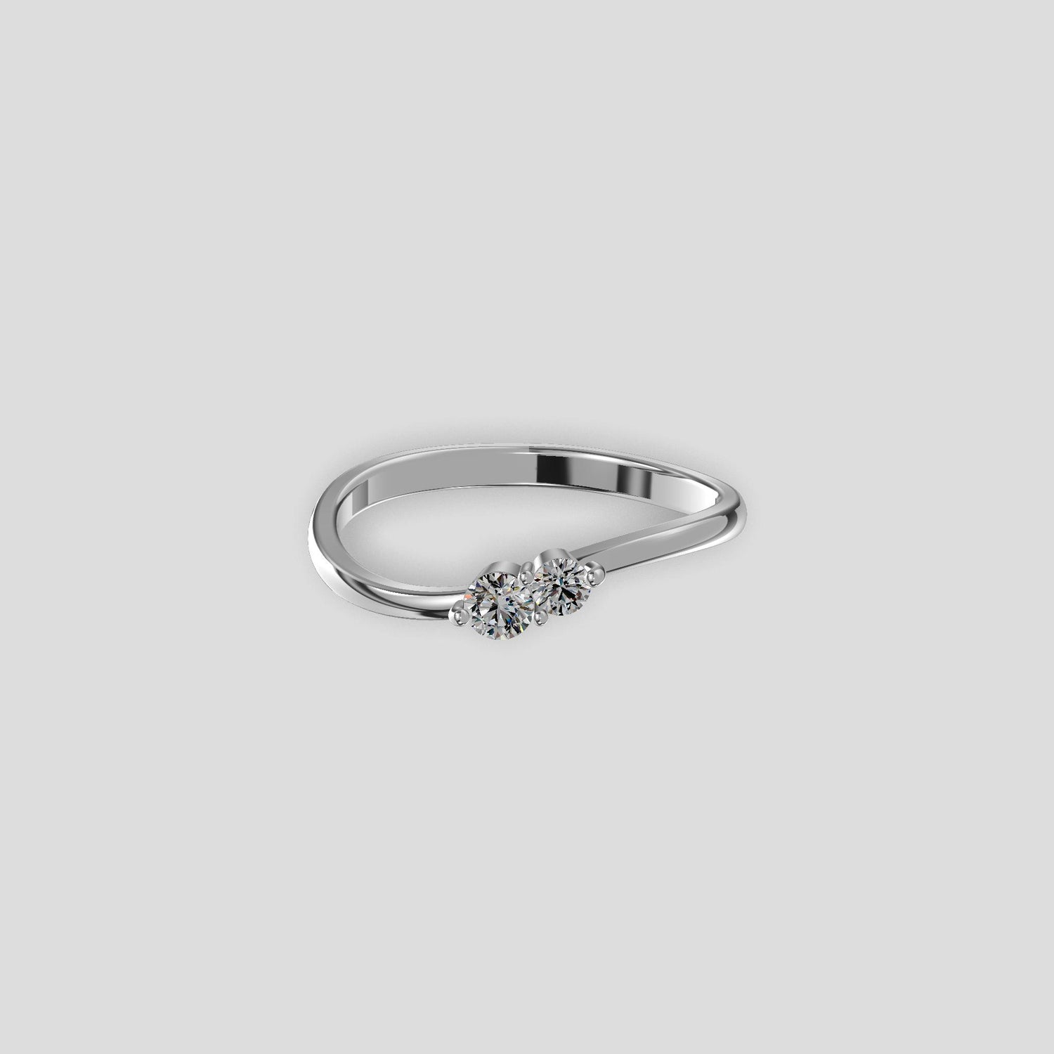 Eterna Duo Diamond Ring Platinum