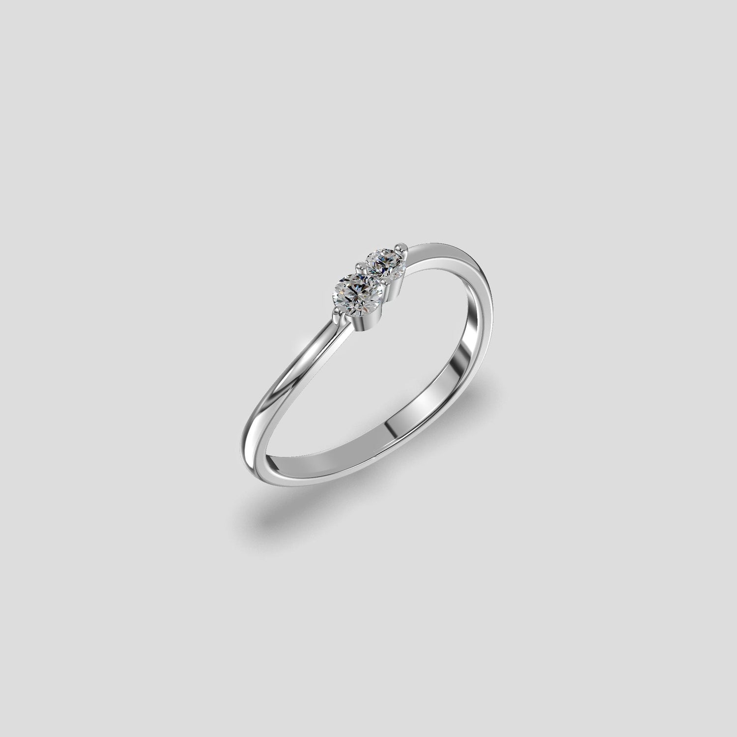 Eterna Duo Diamond Ring Platinum