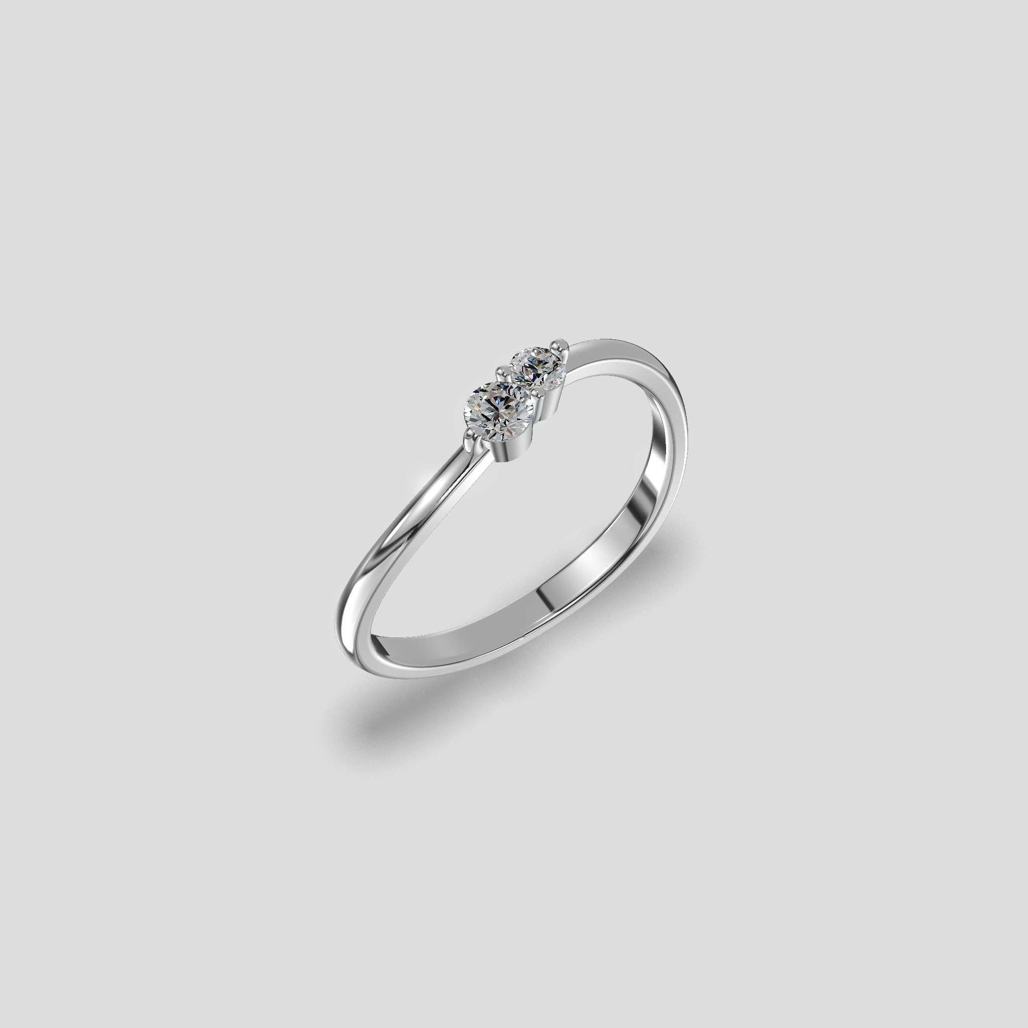 Eterna Duo Diamond Ring Platinum