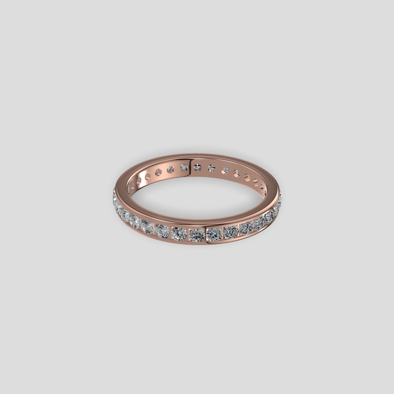Radiant Diamond Eternity Band Gold