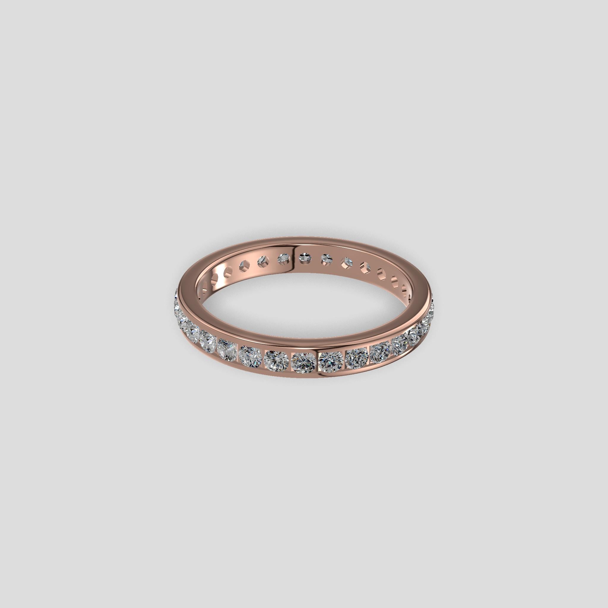 Radiant Diamond Eternity Band Gold