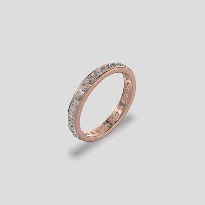 Radiant Diamond Eternity Band Gold