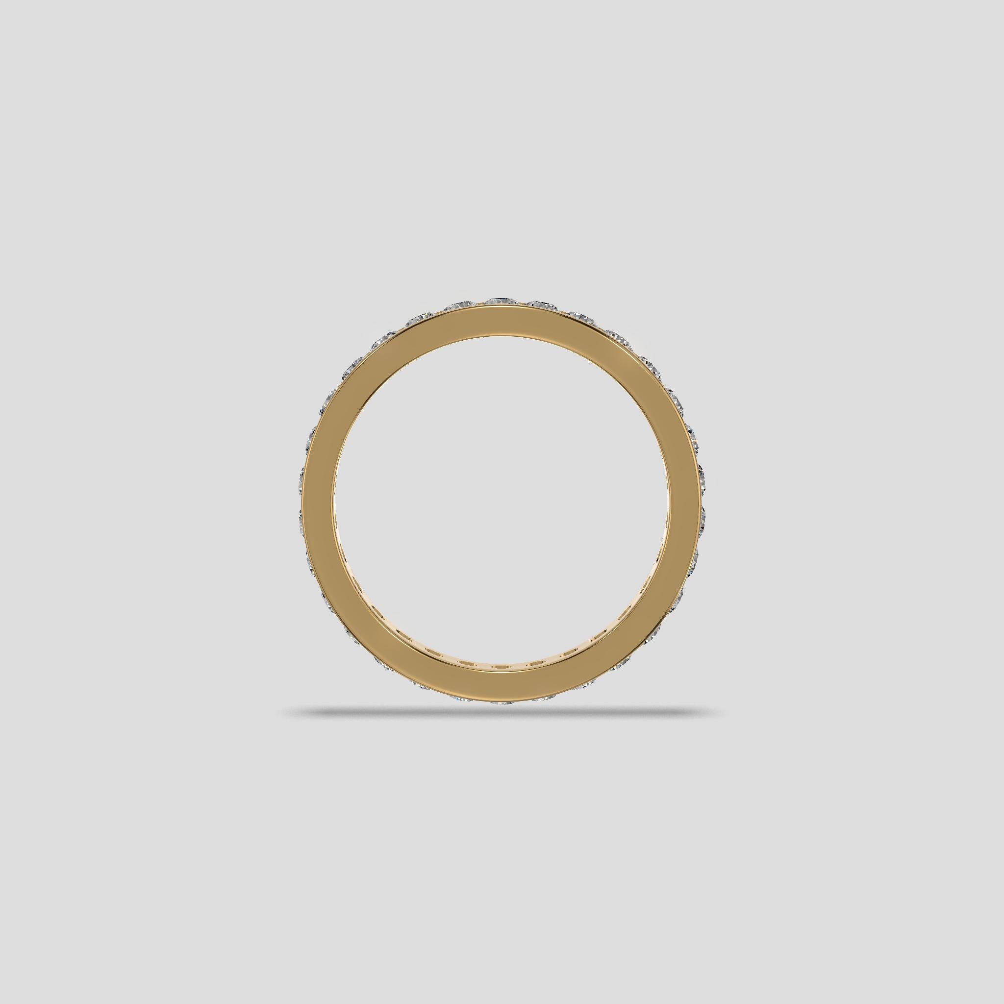 Radiant Diamond Eternity Band Gold