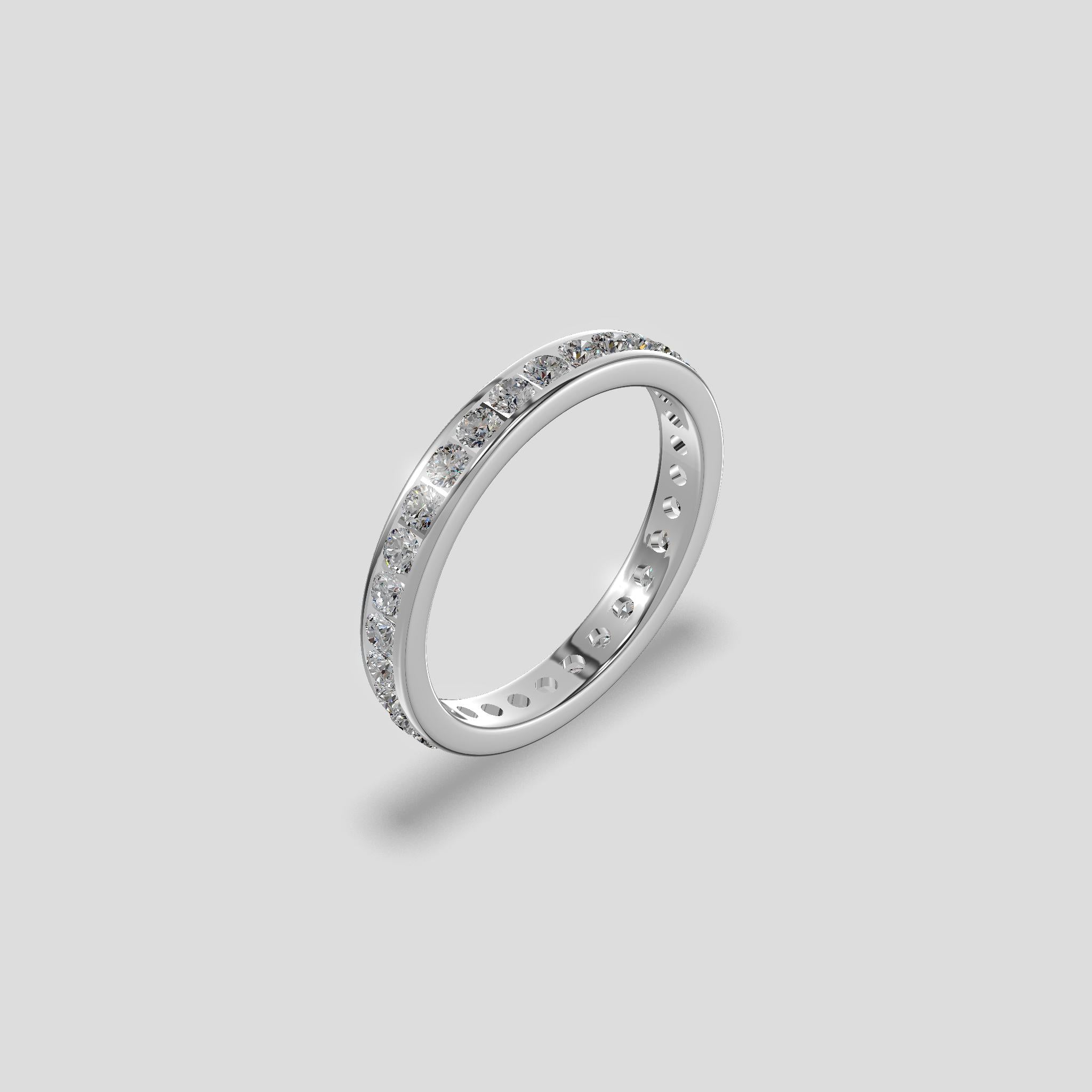 Radiant Diamond Eternity Band Platinum
