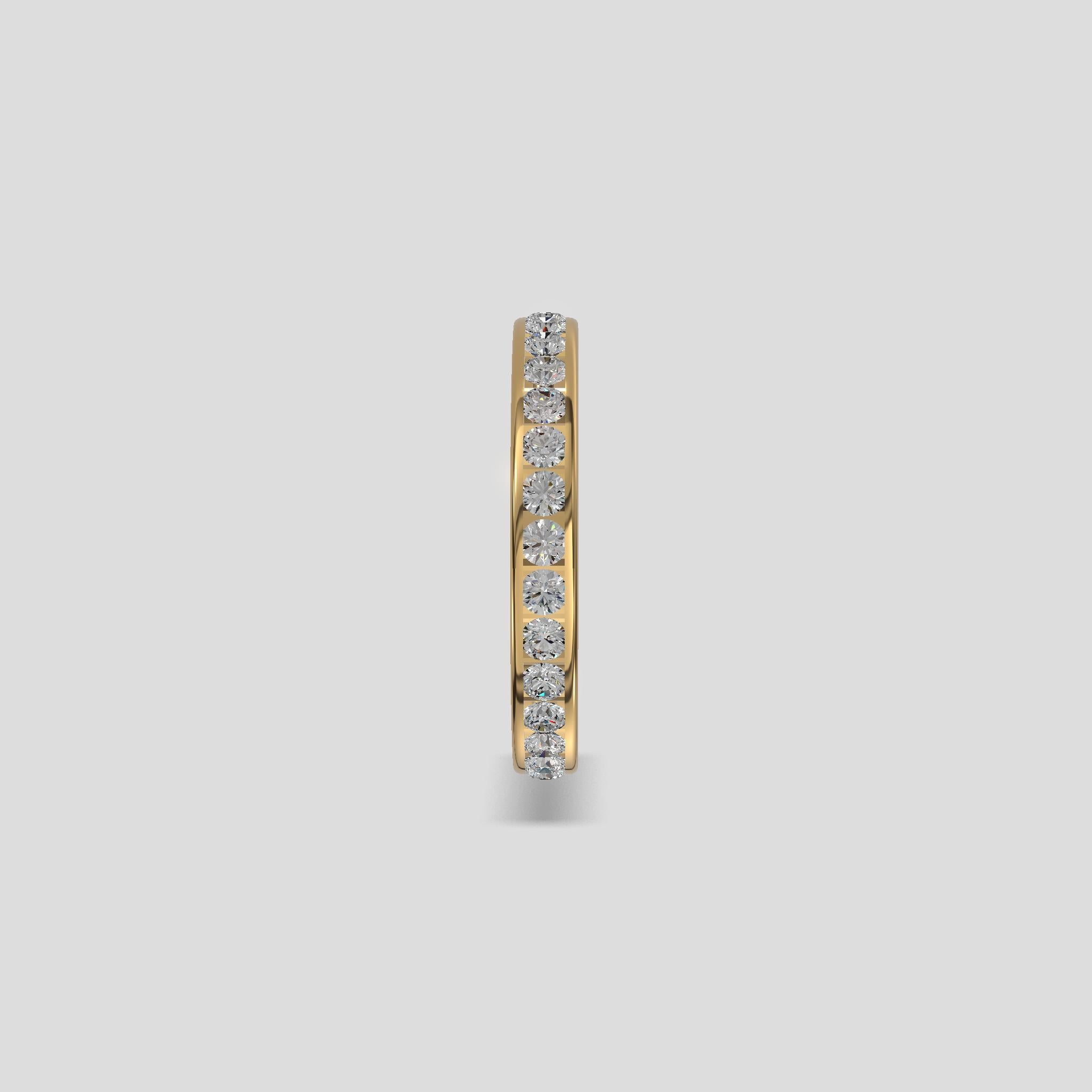 Radiant Diamond Eternity Band Gold
