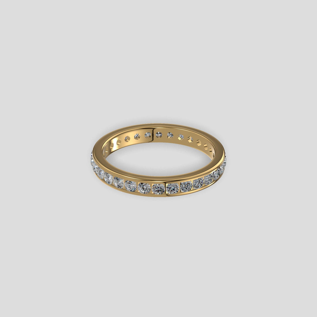 Radiant Diamond Eternity Band Gold
