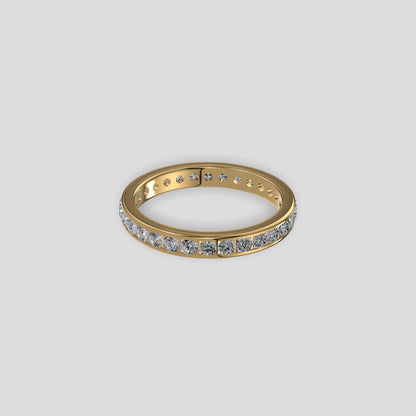 Radiant Diamond Eternity Band Gold