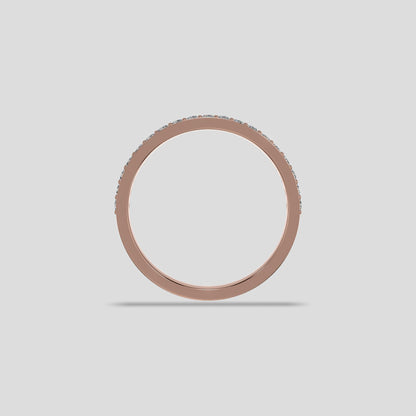 Elegant Diamond Channel Band Gold