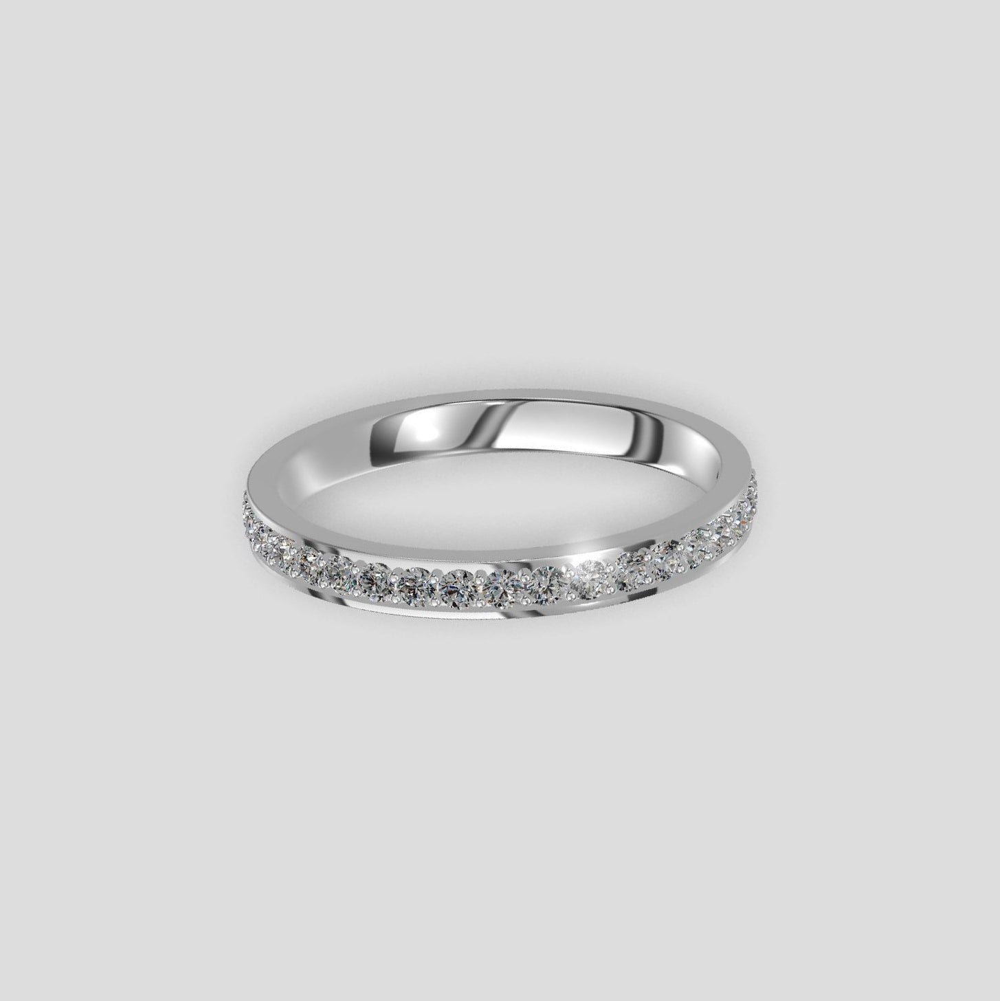 Elegant Diamond Channel Band Platinum
