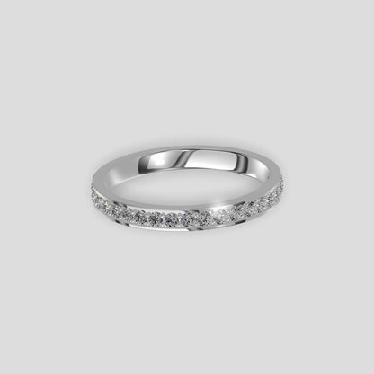 Elegant Diamond Channel Band Platinum