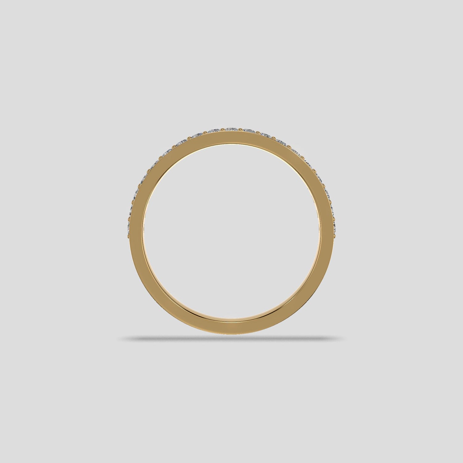 Elegant Diamond Channel Band Gold