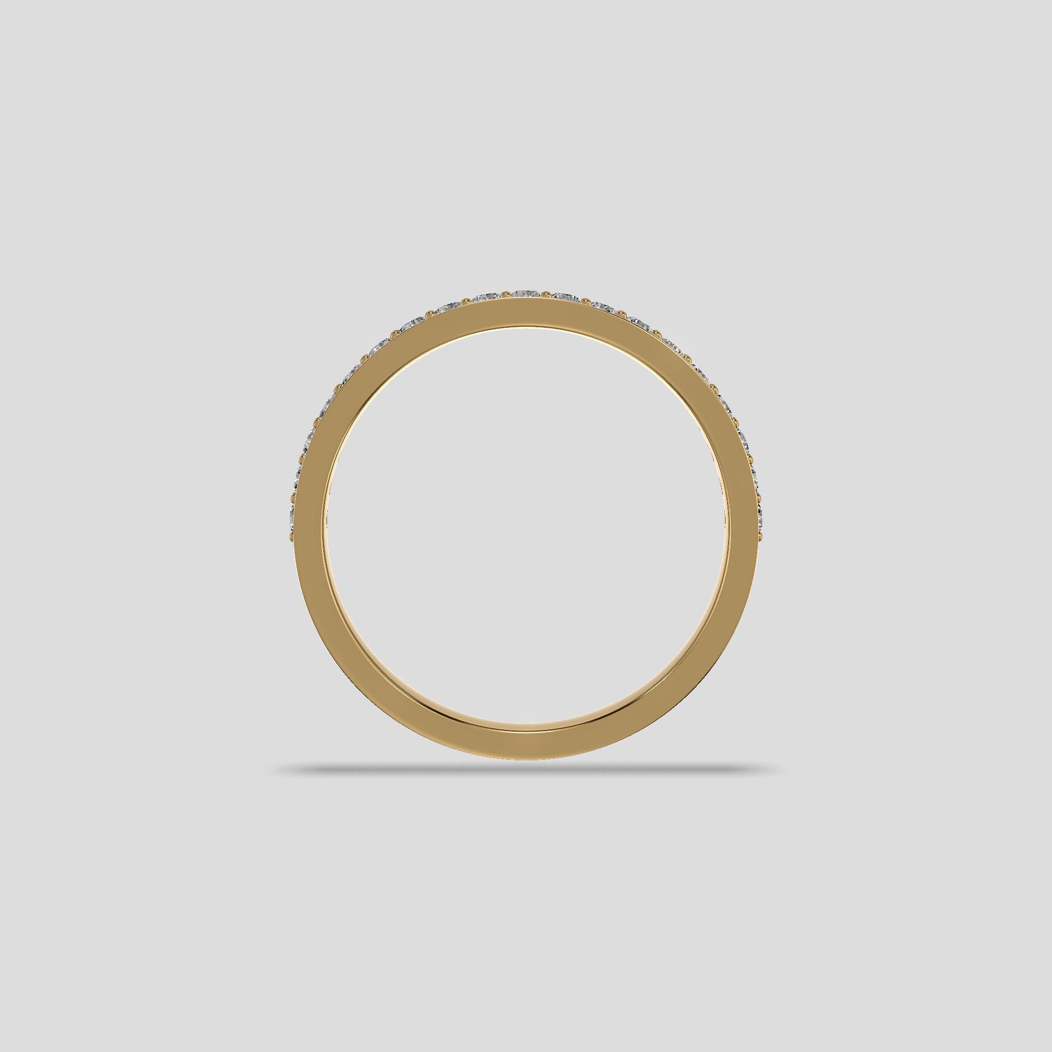 Elegant Diamond Channel Band Gold