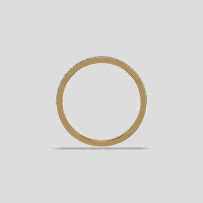 Elegant Diamond Channel Band Gold