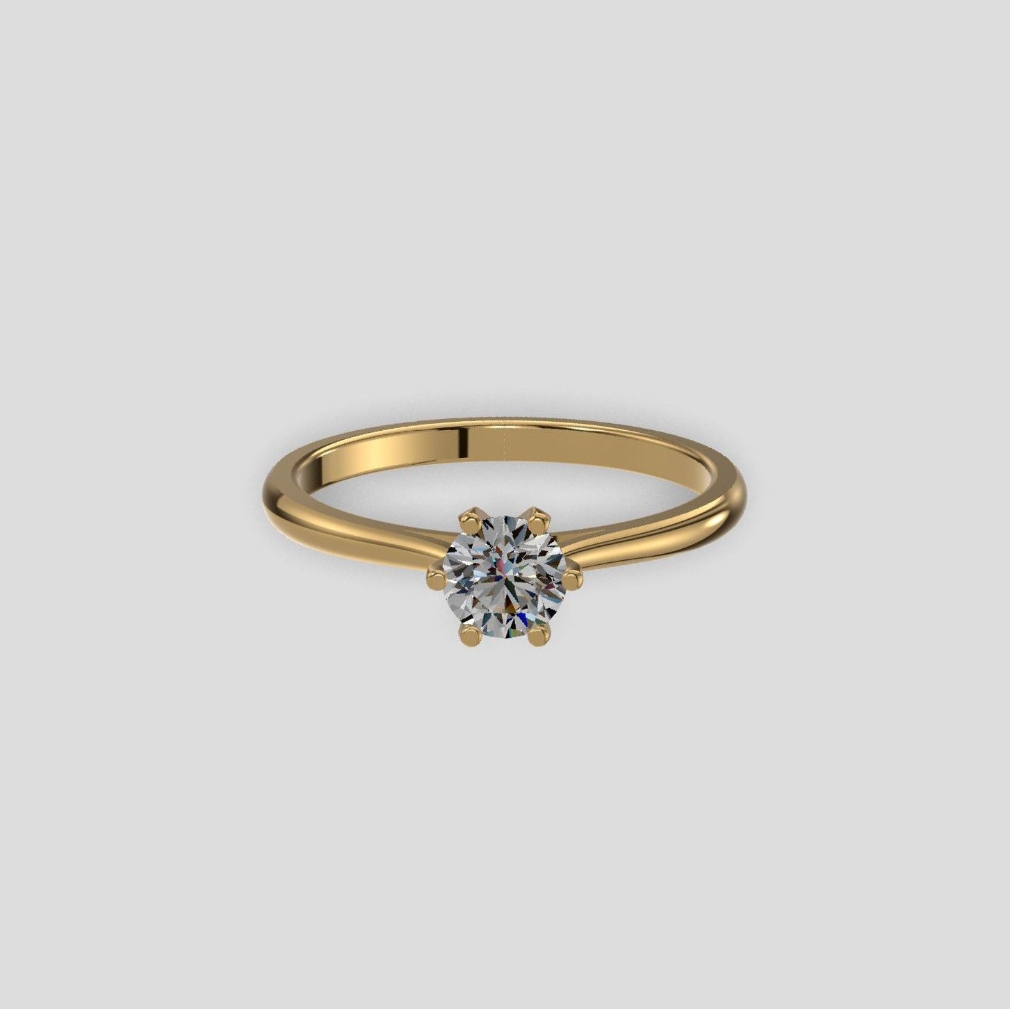 Classic Solitaire Ring Gold
