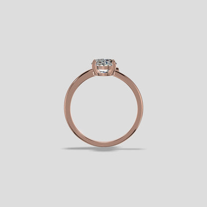 Celeste Radiance Oval Ring Gold