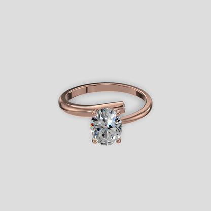 Celeste Radiance Oval Ring Gold