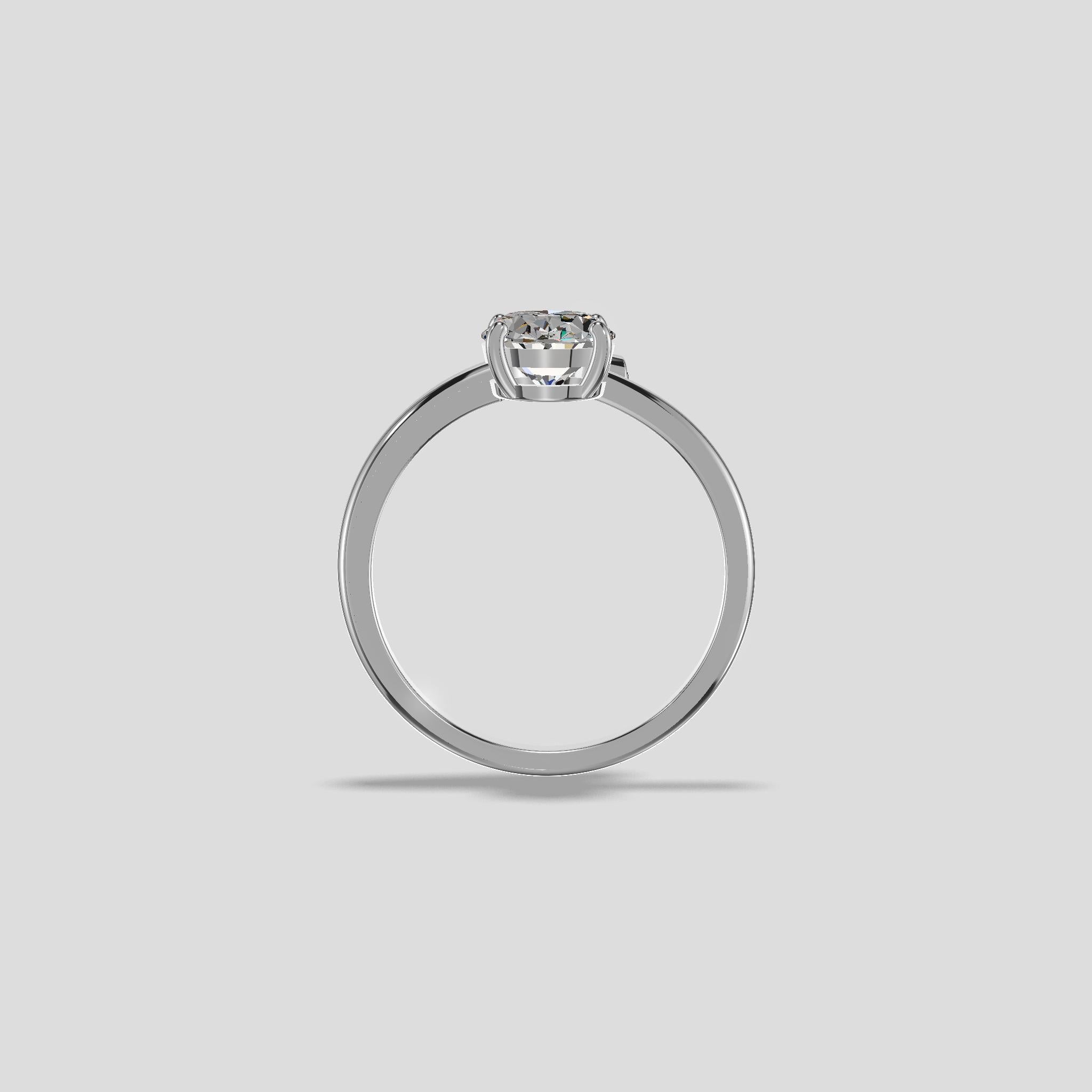 Celeste Radiance Oval Ring Gold