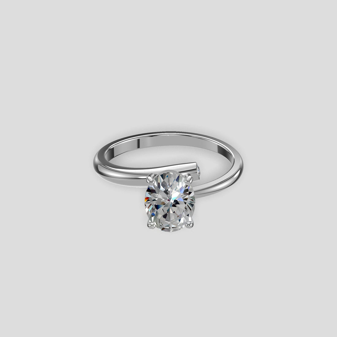 Celeste Radiance Oval Ring Platinum
