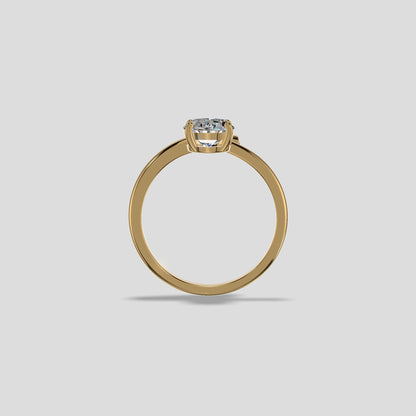 Celeste Radiance Oval Ring Gold