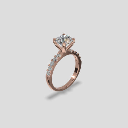 Elysia Grande Solitaire Ring Gold