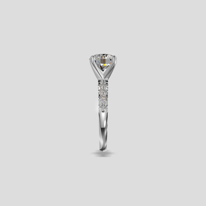 Elysia Grande Solitaire Ring Platinum