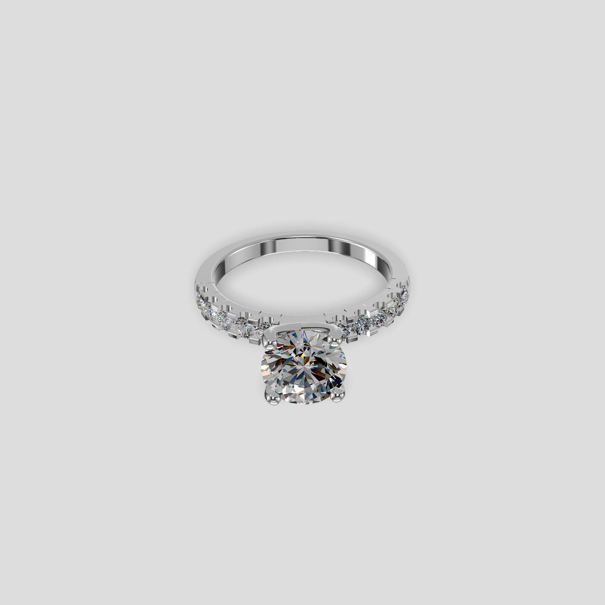 Elysia Grande Solitaire Ring Platinum