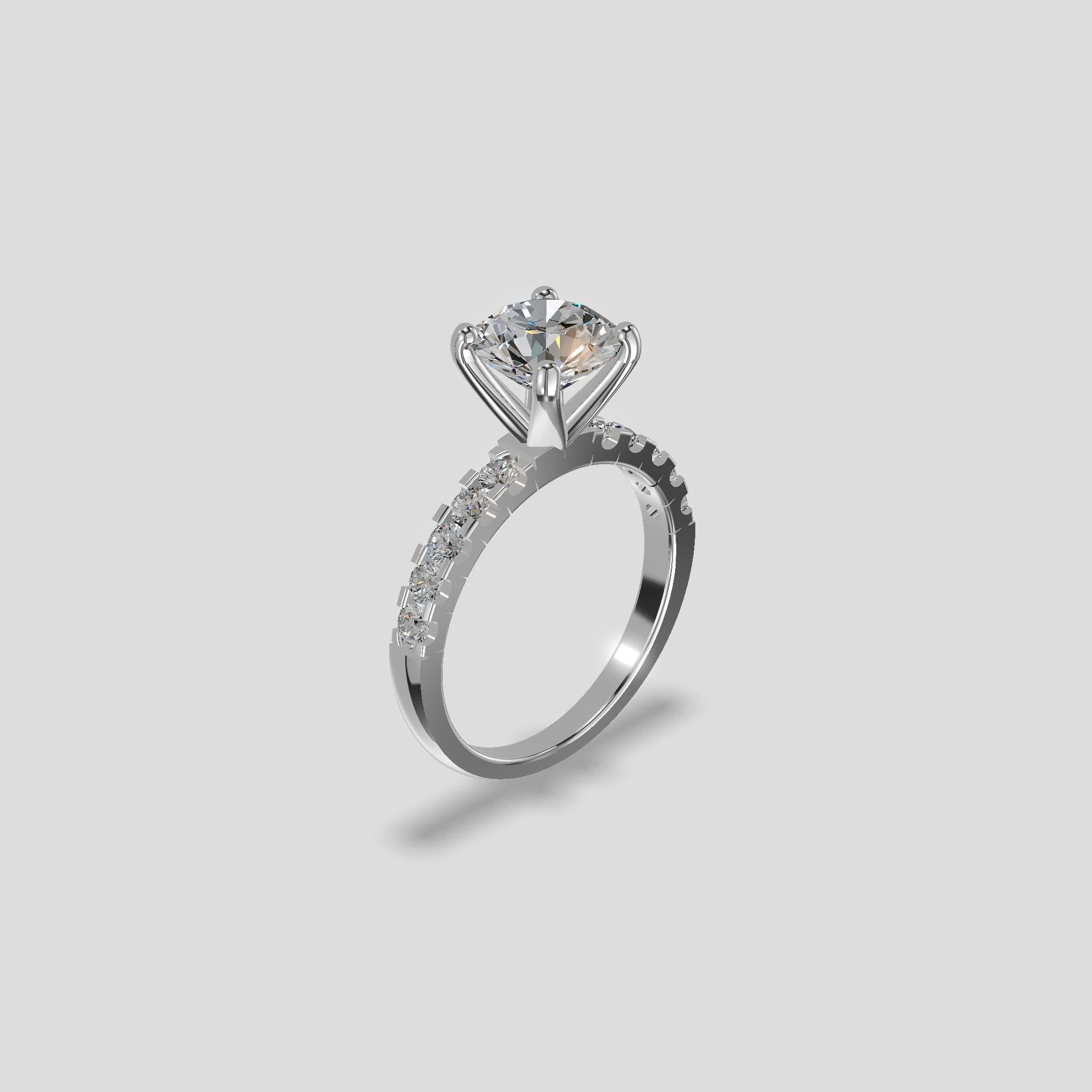 Elysia Grande Solitaire Ring Platinum