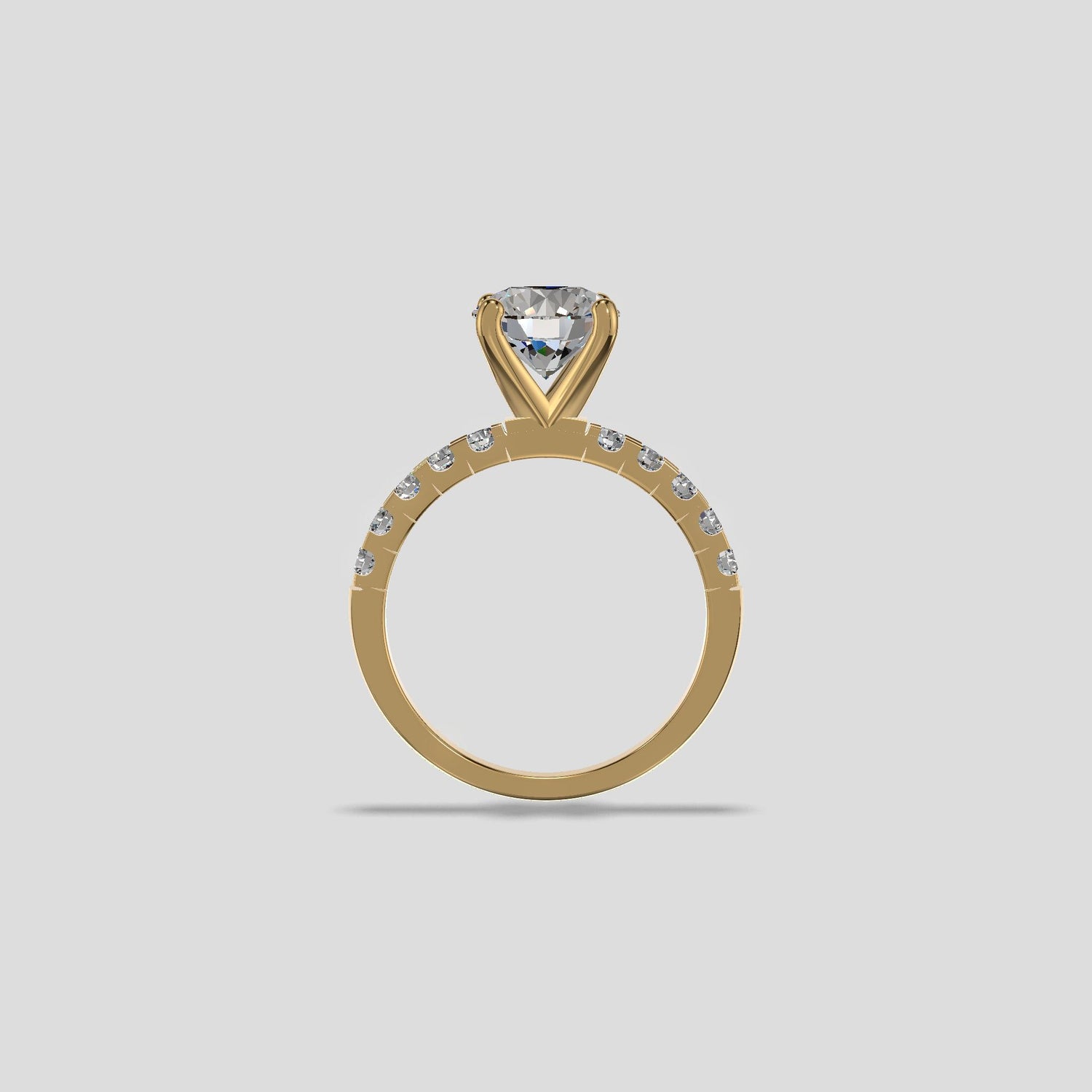 Elysia Grande Solitaire Ring Gold