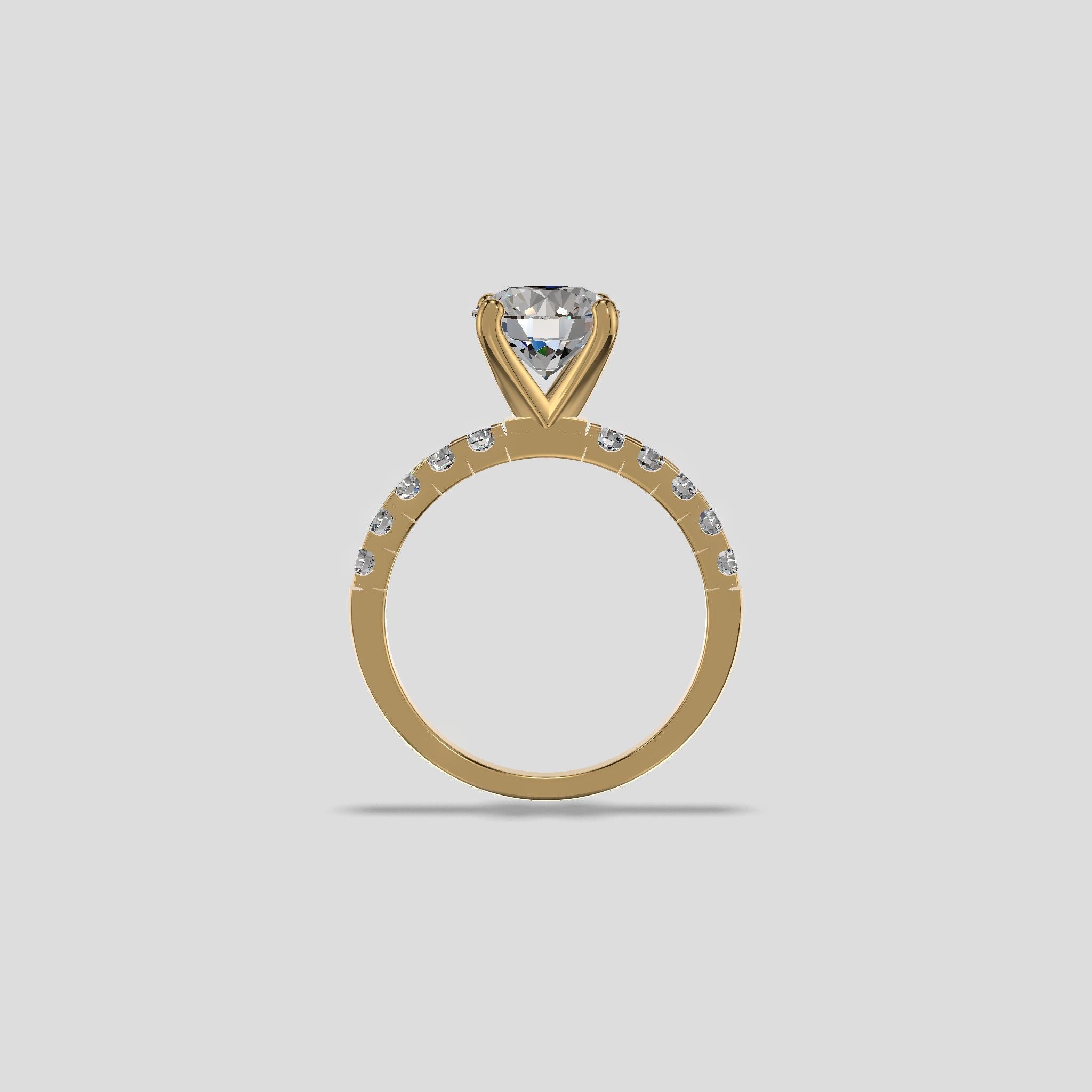 Elysia Grande Solitaire Ring Gold