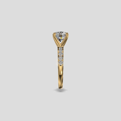 Elysia Grande Solitaire Ring Gold