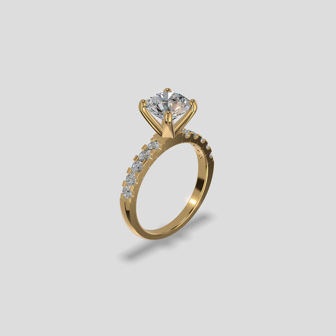 Elysia Grande Solitaire Ring Gold
