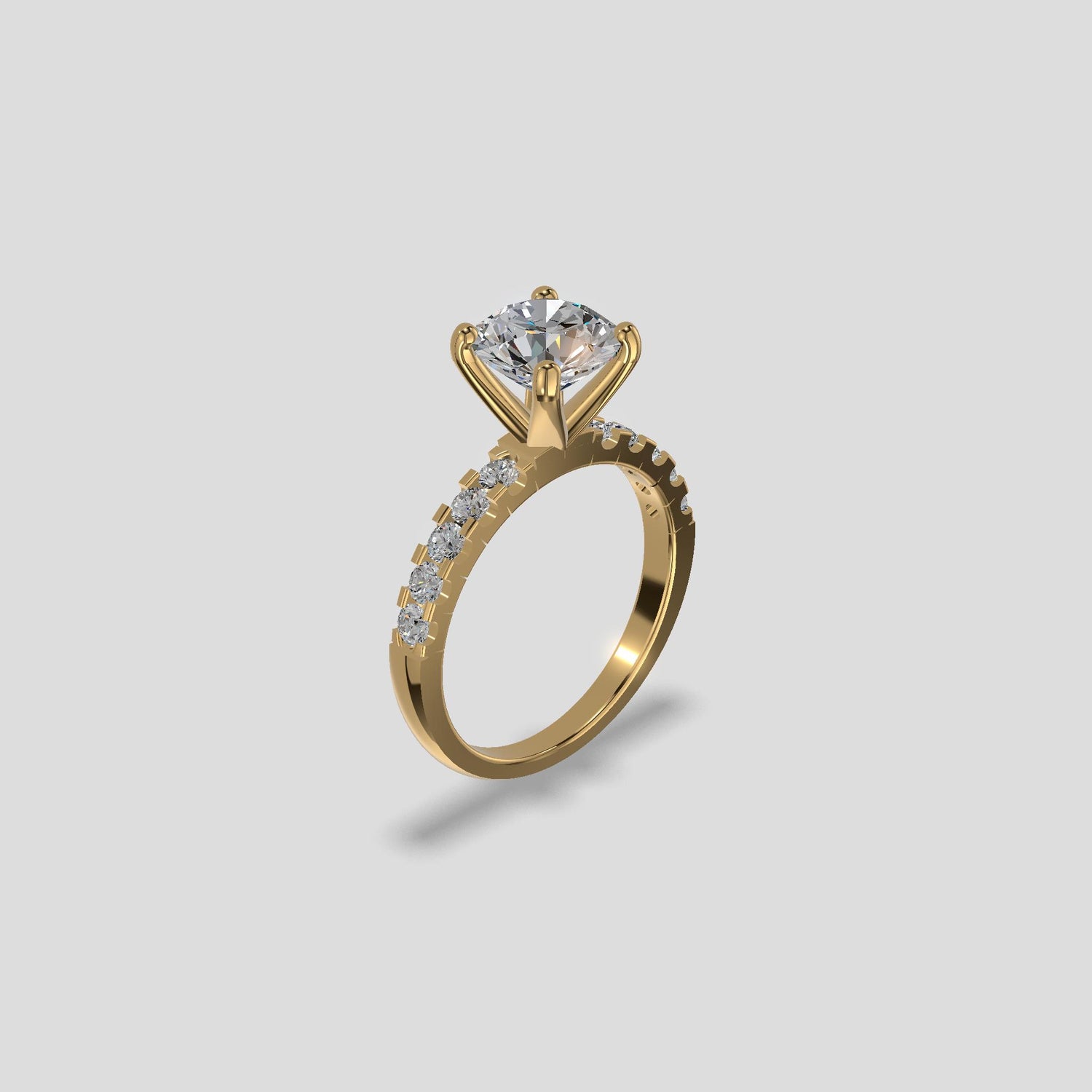 Elysia Grande Solitaire Ring Gold