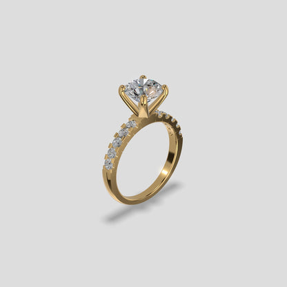 Elysia Grande Solitaire Ring Gold