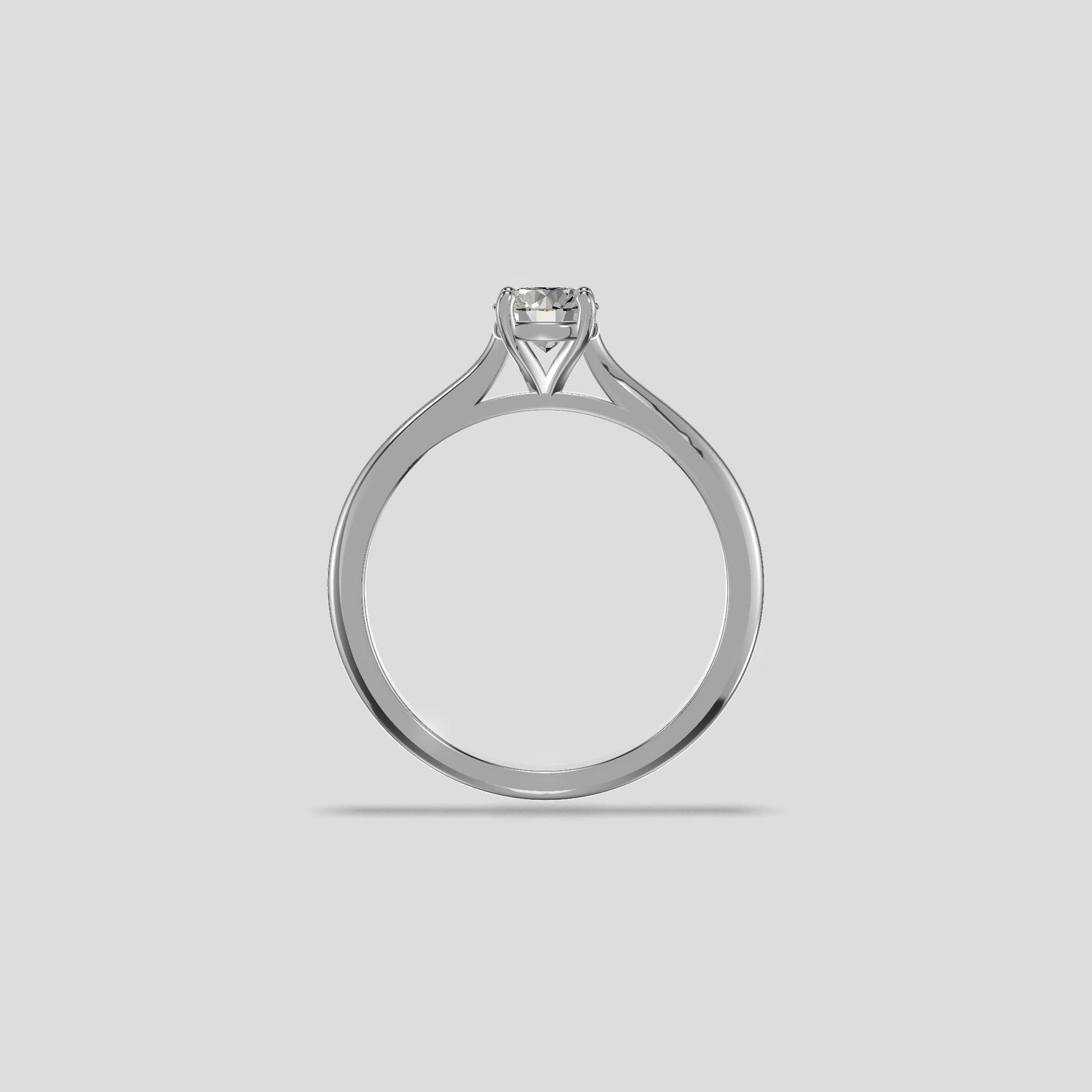 Aurora Classic Solitaire Ring Silver
