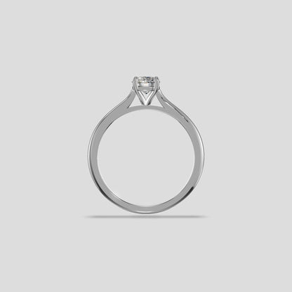 Aurora Classic Solitaire Ring Silver
