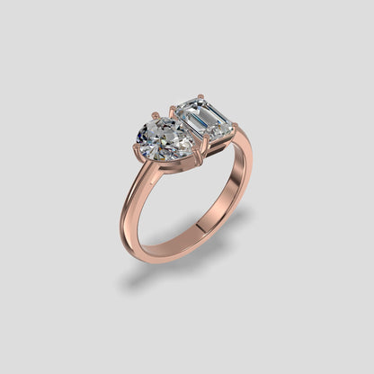 Eternal Bond Two-Stone Ring Gold