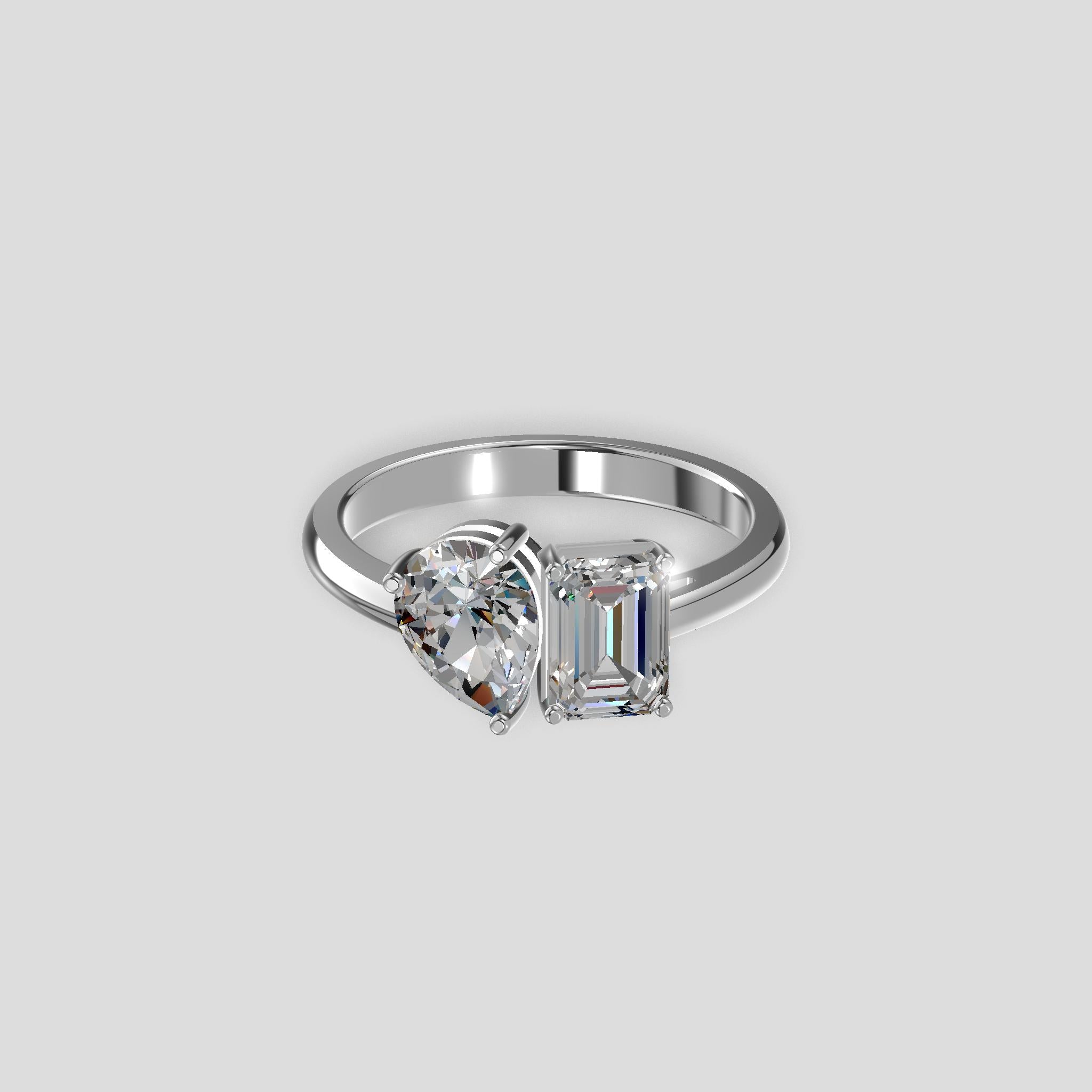 Eternal Bond Two-Stone Ring Platinum