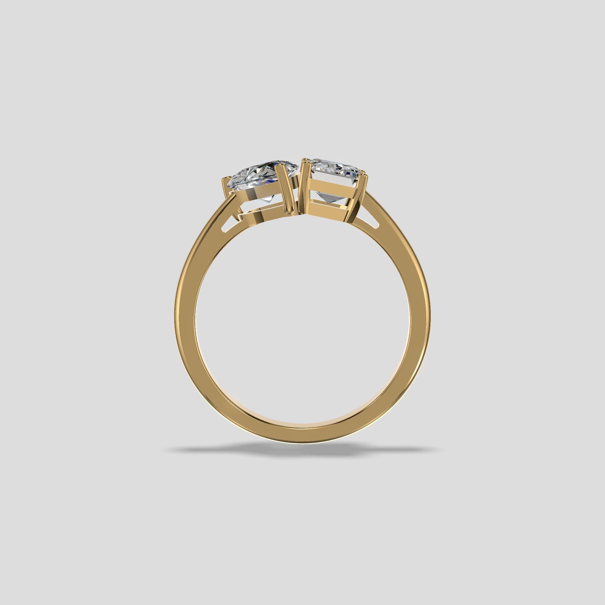 Eternal Bond Two-Stone Ring Gold