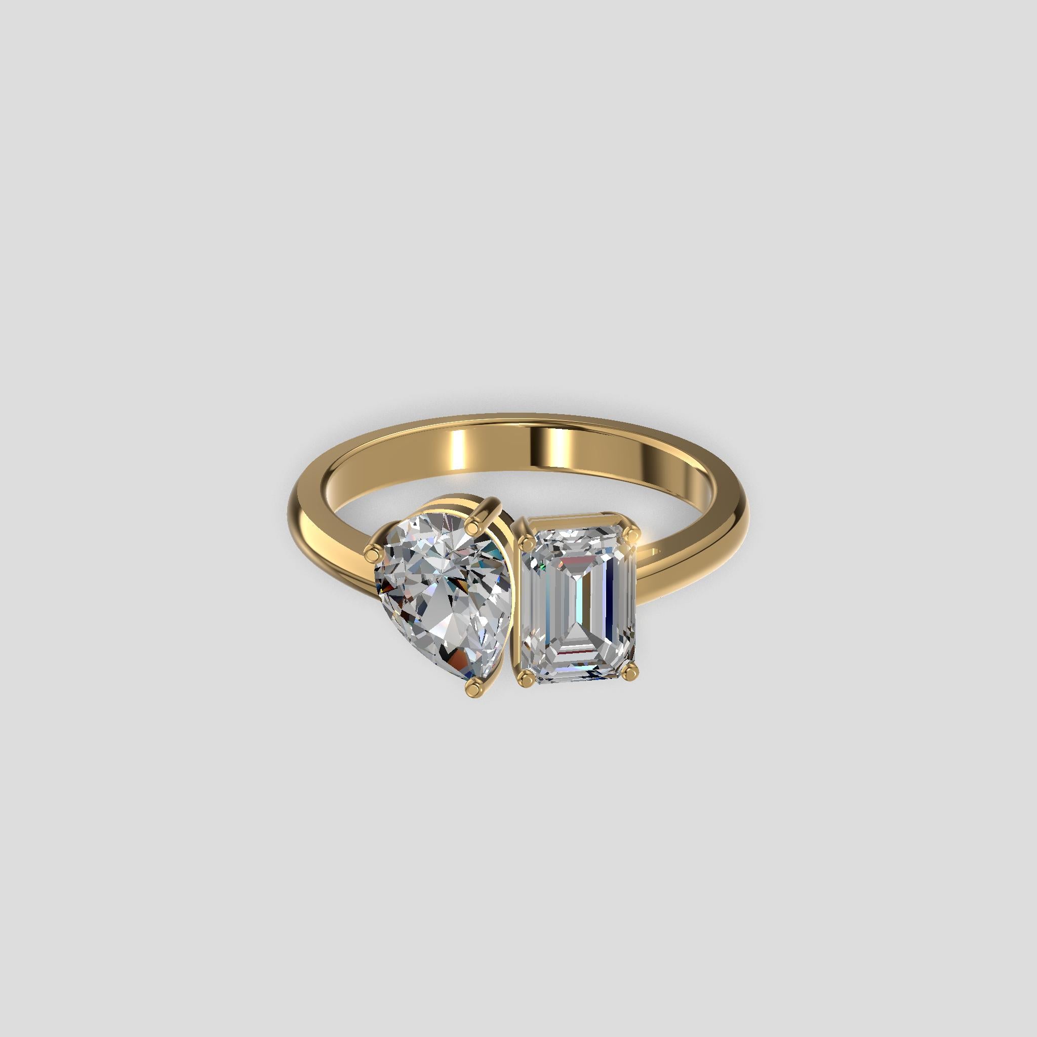 Eternal Bond Two-Stone Ring Gold