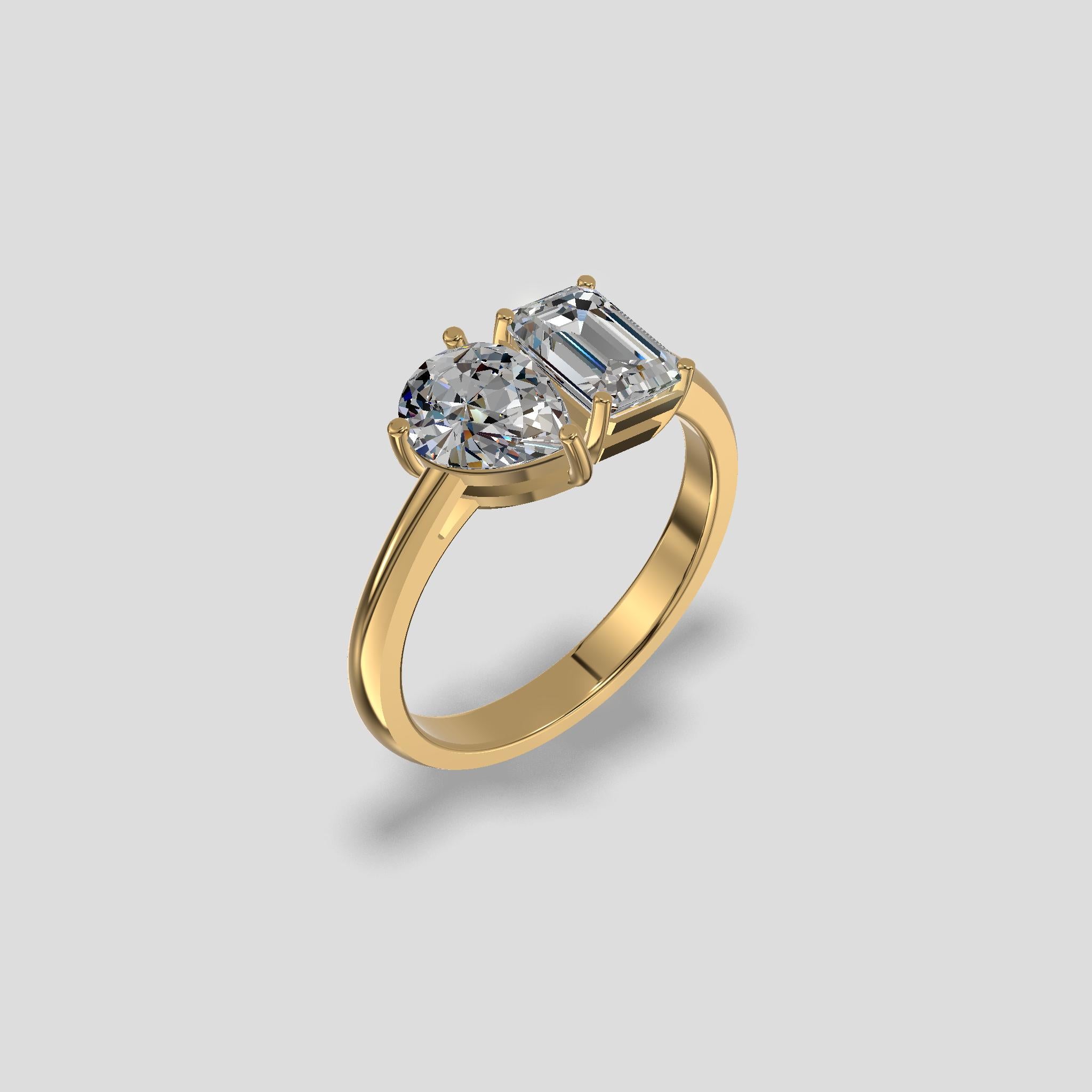 Eternal Bond Two-Stone Ring Gold