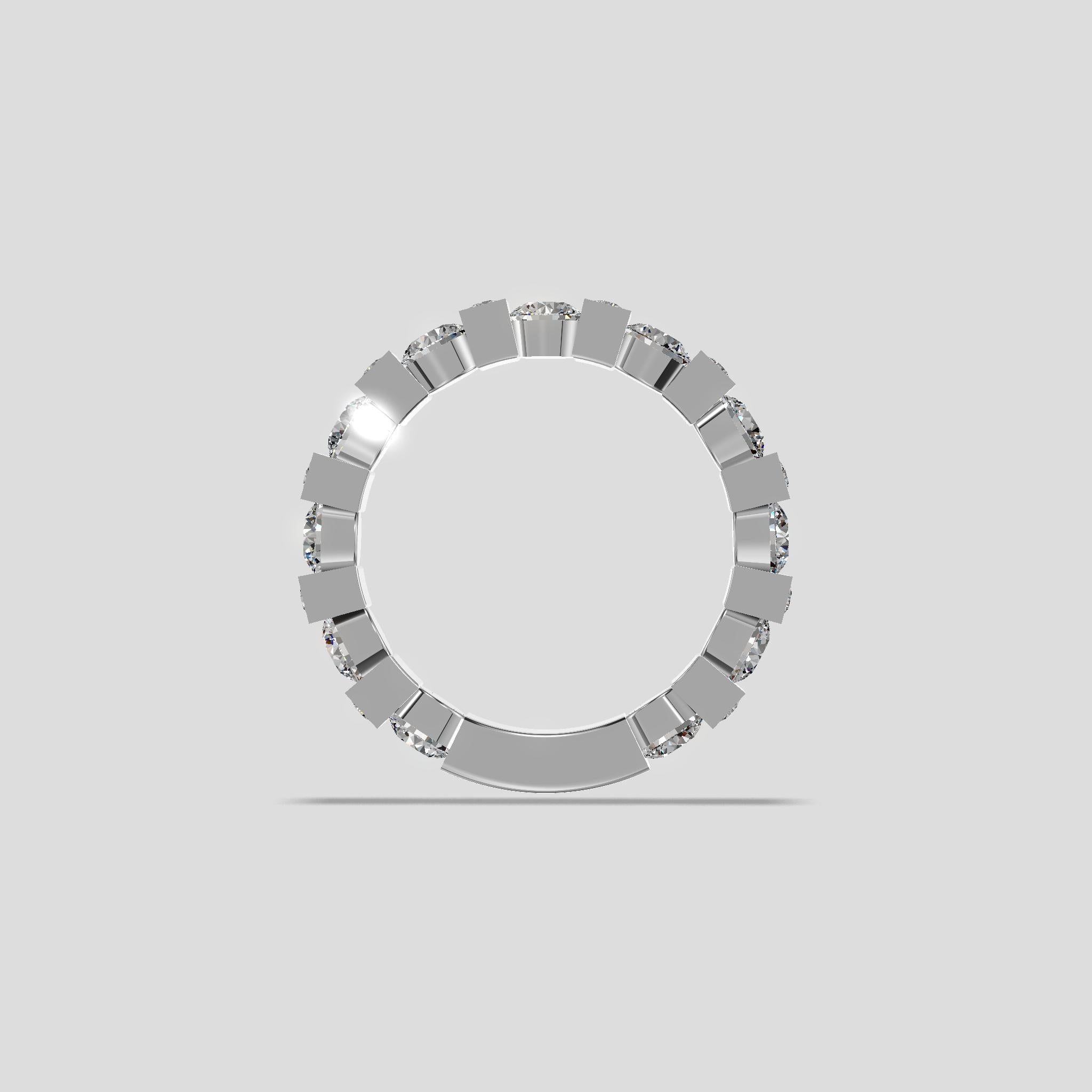 Astra Block Diamond Band Platinum