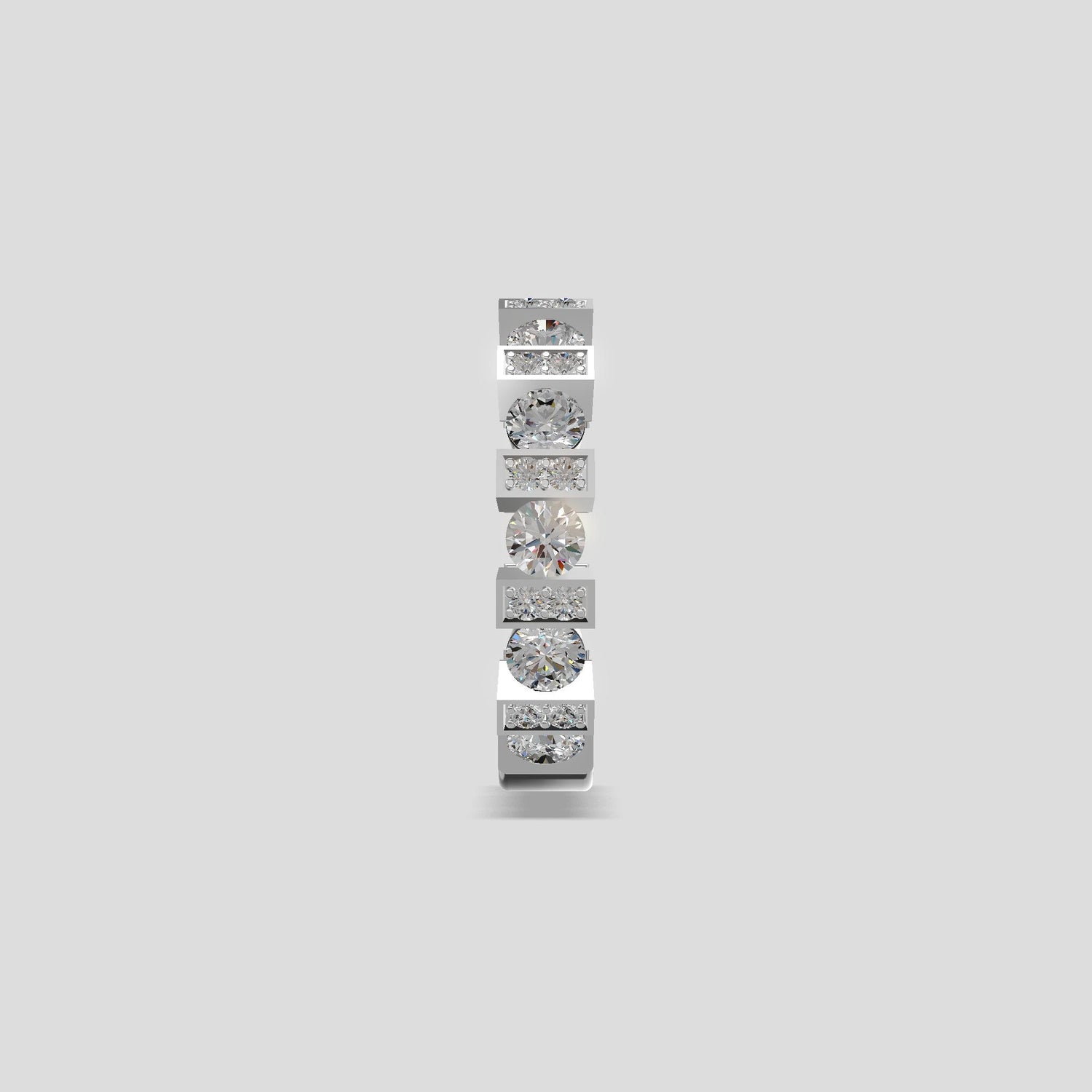 Astra Block Diamond Band Platinum