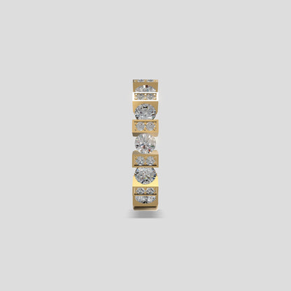Astra Block Diamond Band Gold