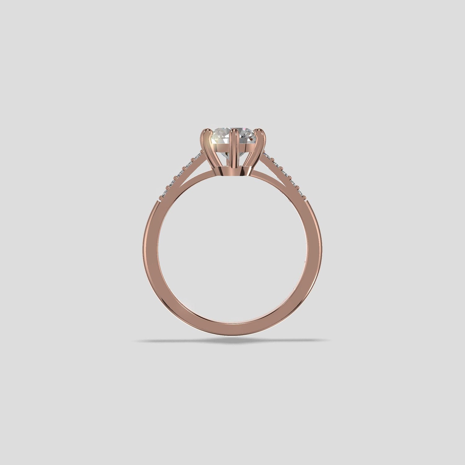 Celestia Crown Solitaire Ring Gold