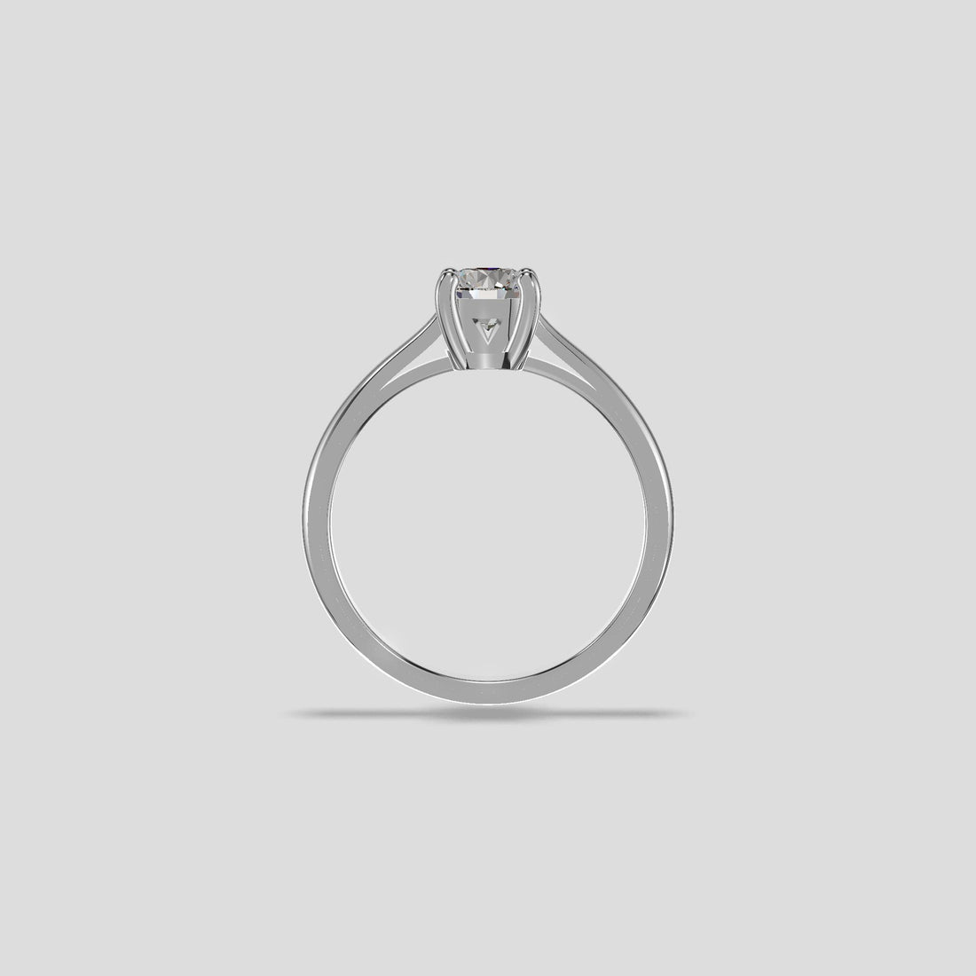 Aurora Classic Solitaire Ring Silver