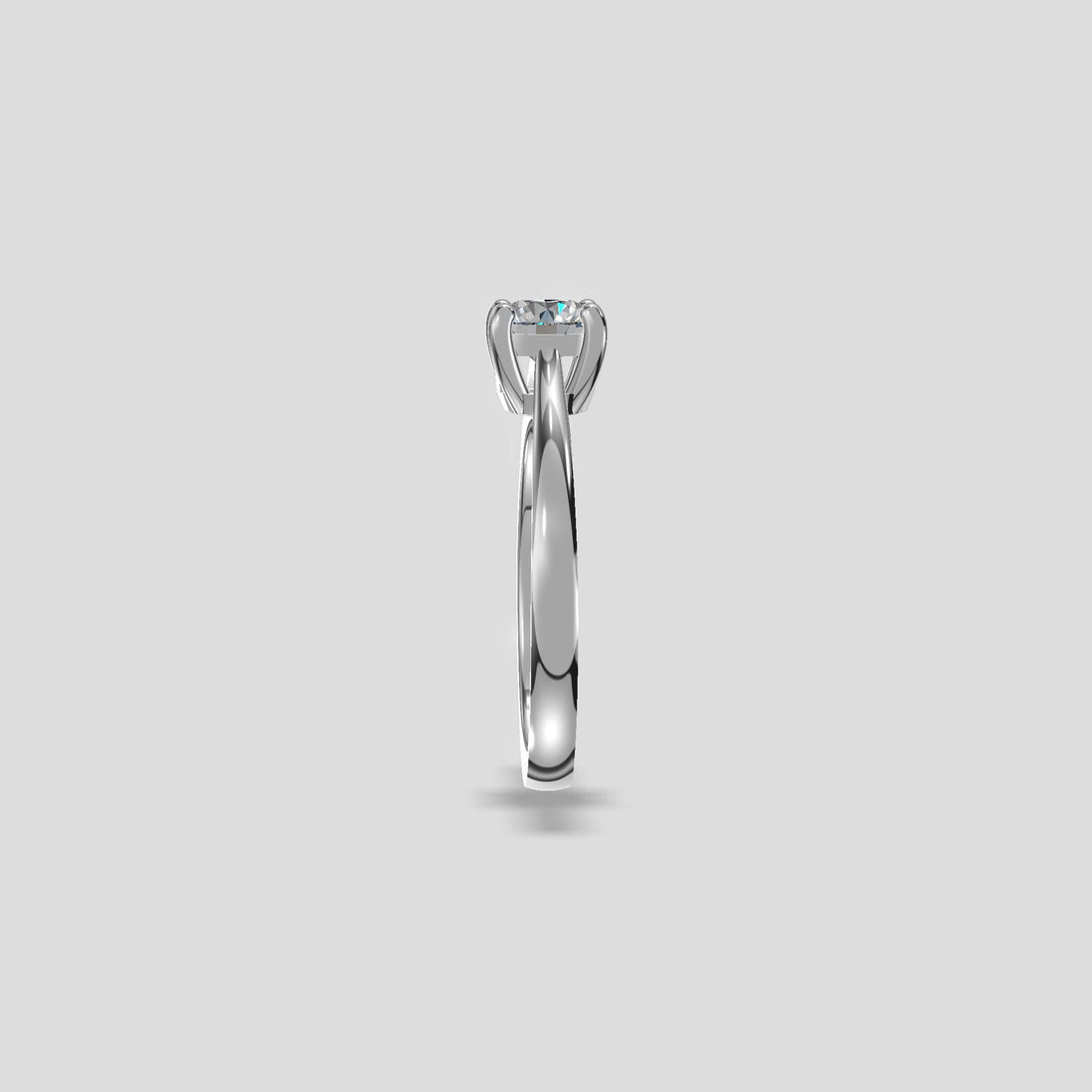 Aurora Classic Solitaire Ring Silver
